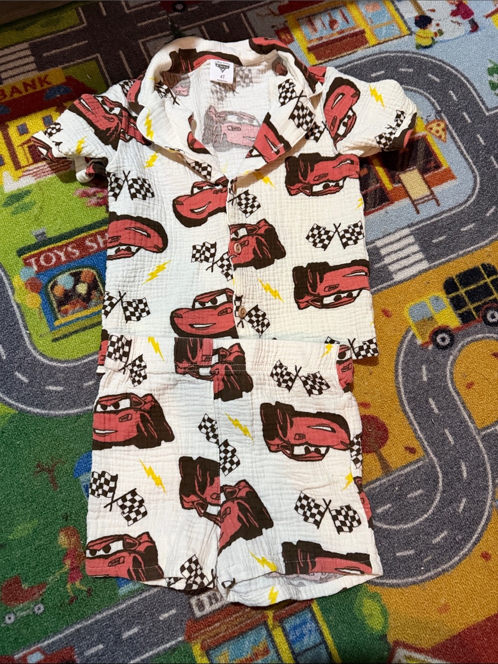 Kids Lightning McQueen Set - White & Red